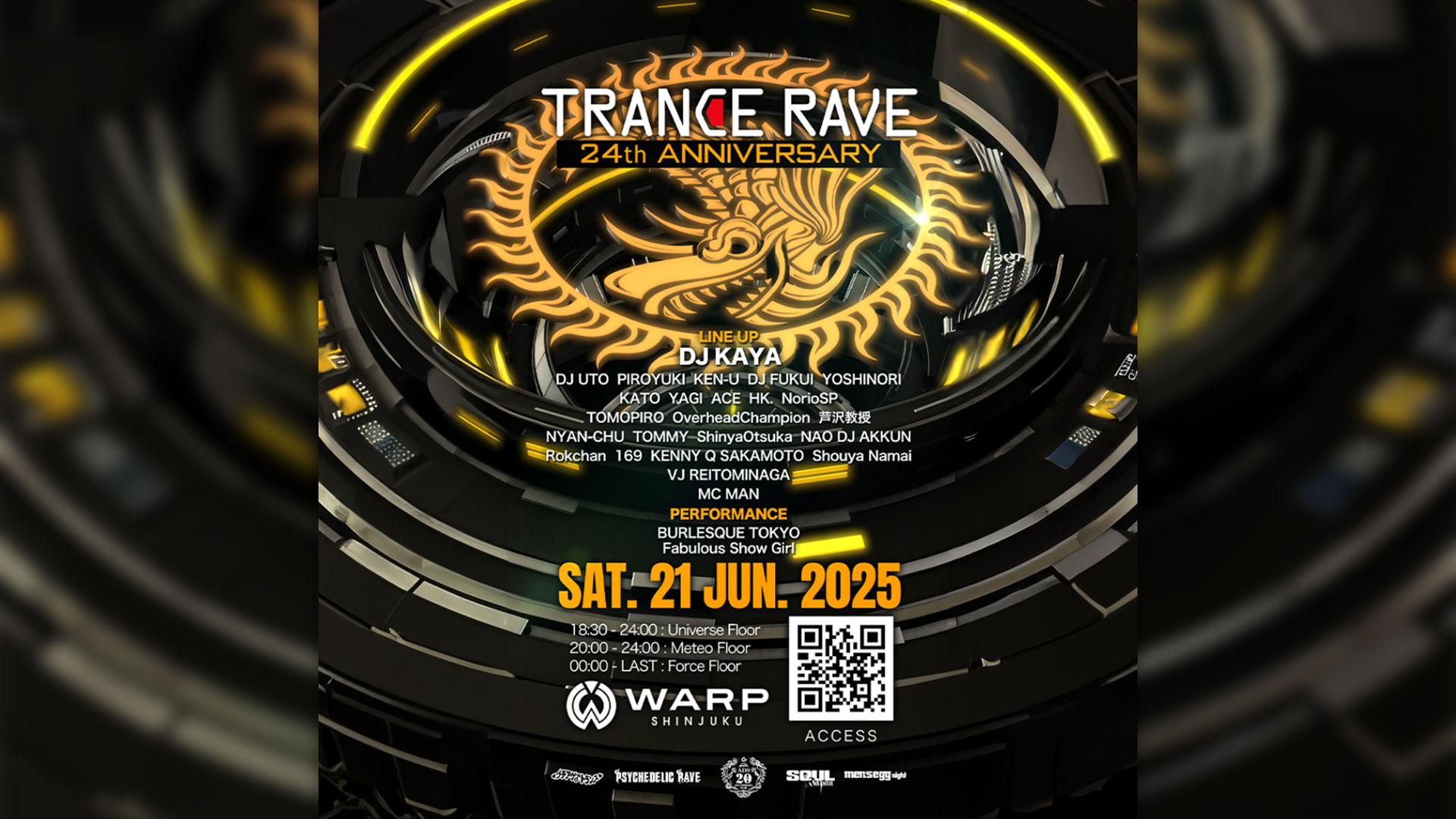 TRANCE RAVE -24th ANNIVERSARY-｜ NightClub WARP SHINJUKU | ワープ新宿 ...